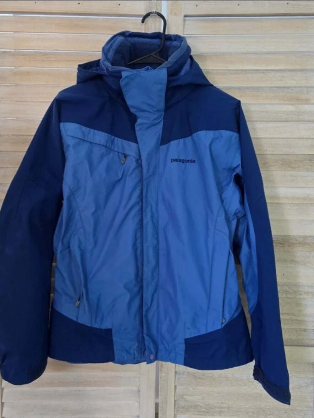 Patagonia Gore Tex Jacket Blue Ski Snow Windbreaker Vintage Women's Size Medium